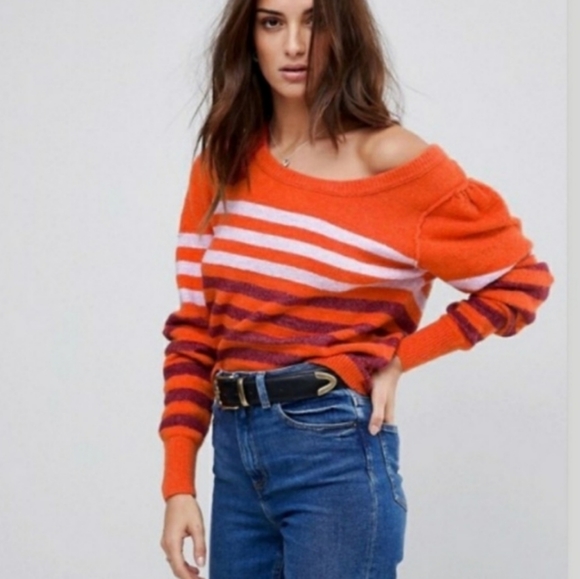 Free People Sweaters - NWT Free People Complete Me Striped Pullover
